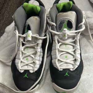 Jordan Kids Shoes Black and Green